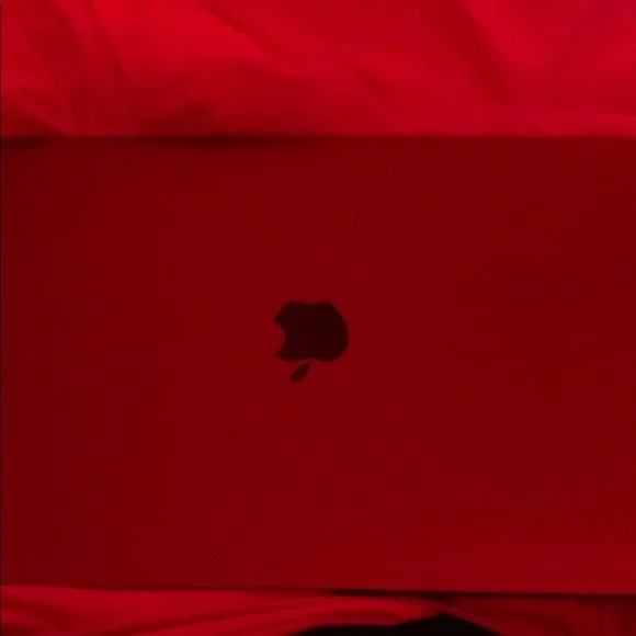 Apple Red Laptop