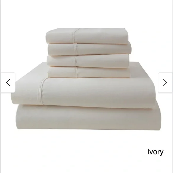 Park Ridge Sheet Set 1000 Thread Count Cotton Rich Sheet Set Cal King Ivory
