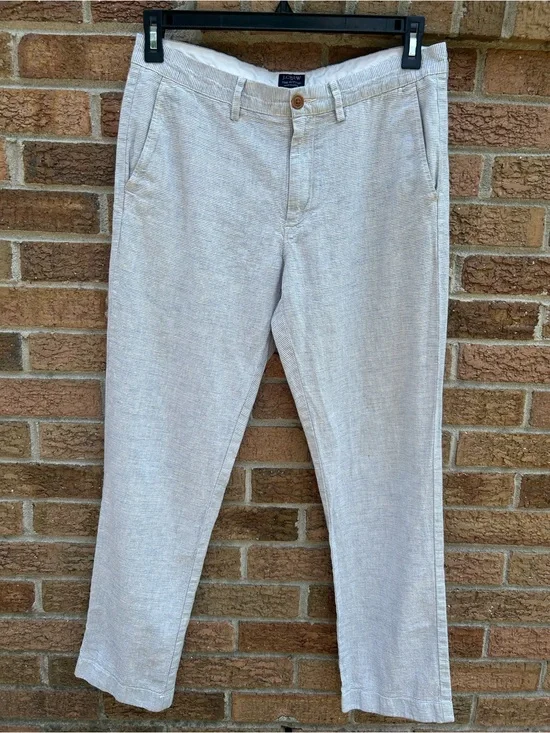 J. Crew Light blue / white horizontal stripe Men's Chino Pants 32x30