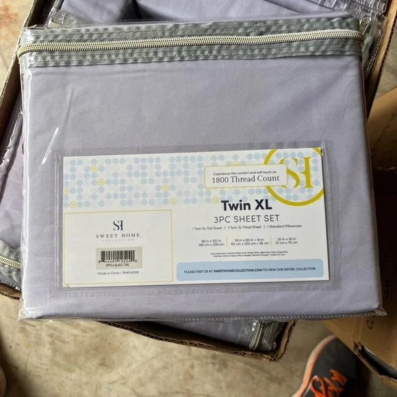Sweet Home Twin XL 3PC Sheet Set in Light Purple
