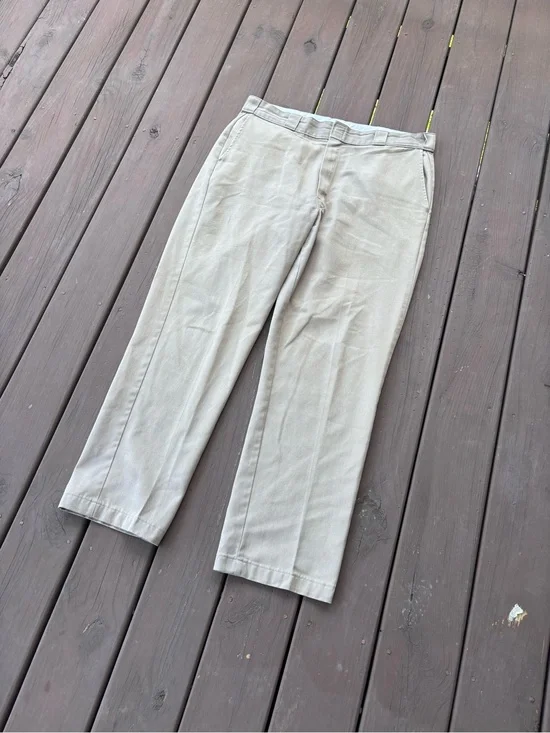 Dickies Work Pants Khaki Stone W38 L32 Straight Leg Workwear