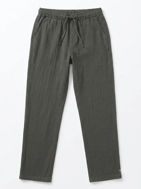 NWT Men's Military Green Ramie Cotton Blend  Casual Textured Pants XL Resortwear