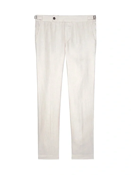 Barthelemy Cayes Linen Pants II Size 36 Ivory