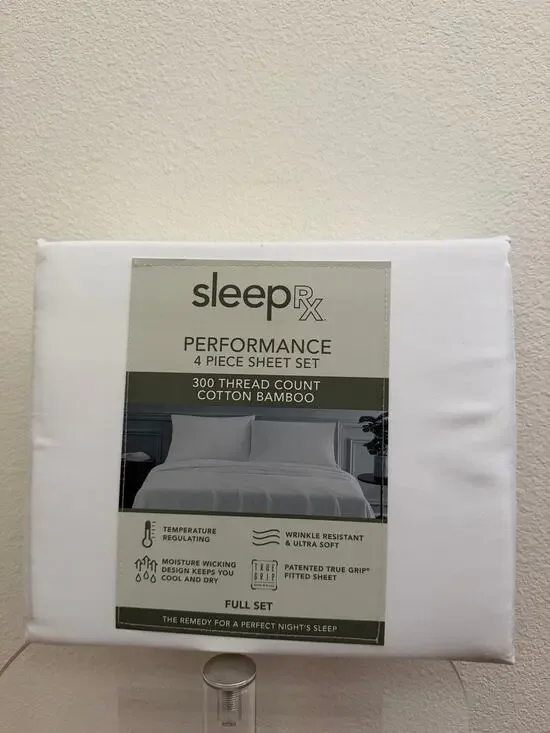 New bamboo blend white sheet set full