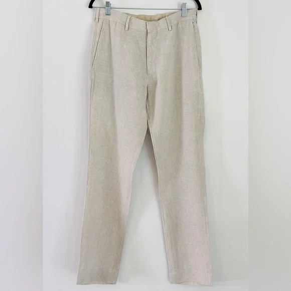 Cubavera Delave 100% Linen Pants Color Natural Linen Color 32 X 32 Casual Formal