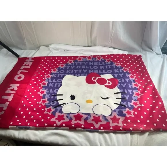 Hello Kitty Sanrio 2013 Authentic Pillow Case 2-Sided Design Polyester 31