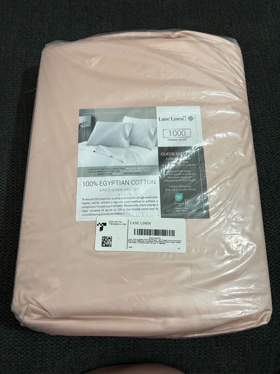 Lane Linen 1000 TC 100% Egyptian Cotton Queen Sheet Set - sepsis rose