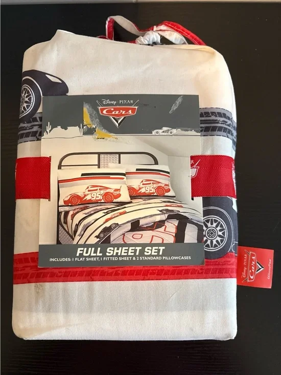 Disney Pixar Cars Lightning McQueen #95 Full Sheet Set NWT Jay Franco Bedding