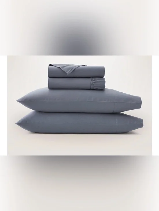 NWT Boll & Branch Signature Hemmed Sheet Set color is mineral