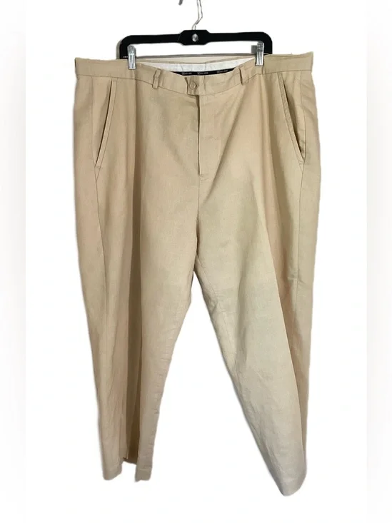 Stacy Adams Mens 2X Linen Cotton Dress Pants