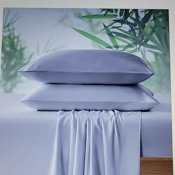 Naturefield light gray cooling bamboo sheet 4pc set soft breathable Cal King New