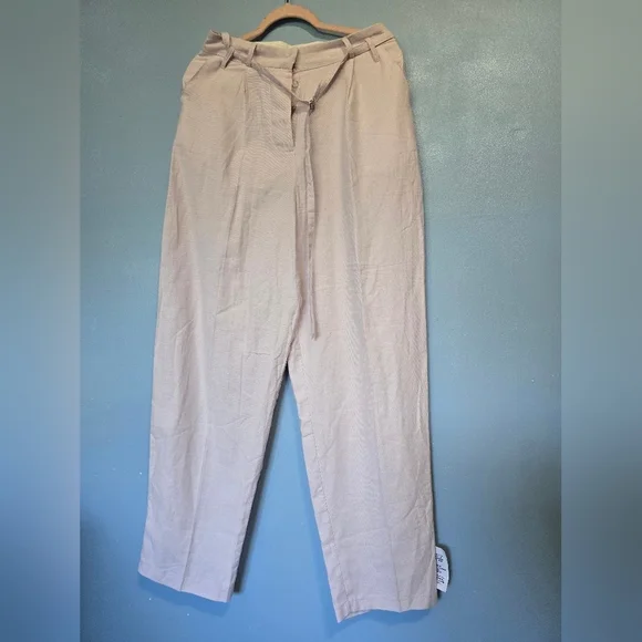 Topshop Belted Womens Pants Blush Pink Size 8 New