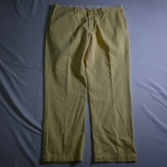 Polo Ralph Lauren 38x30 Yellow 100% Cotton Recent Classic Fit Mens Chino Pants