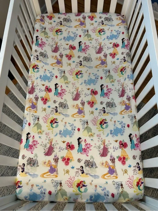 RARE Posh Peanut Disney Princess Standard Cribsheet