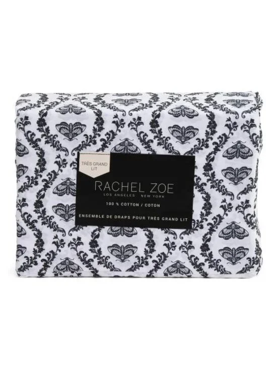 RACHEL ZOE Moth Damask Sheet Set