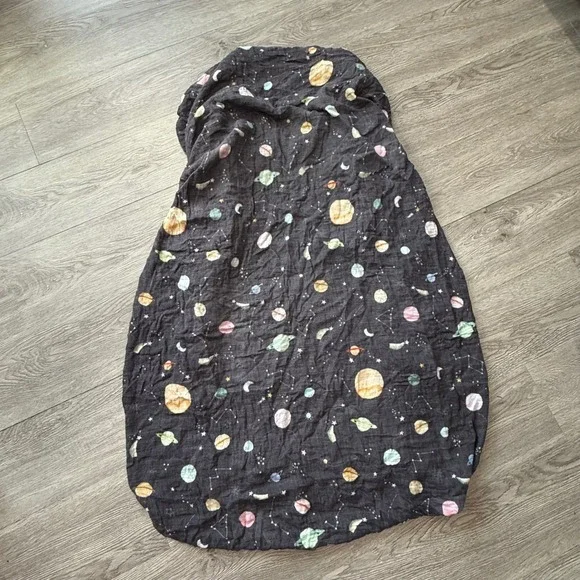 Loulou‎ LOLLIPOP Baby bamboo Planets Stars Charcoal crib sheet