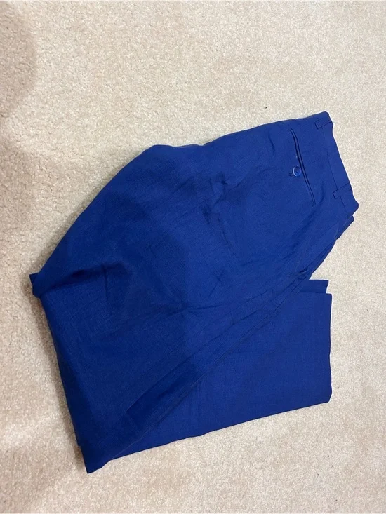 Men's Classic Slim linen Dress Pants - Royal Blue