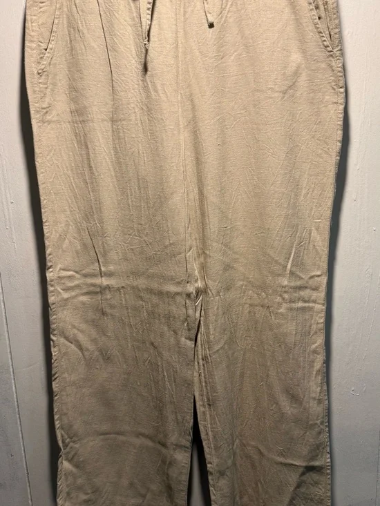 GAP Wide Leg Linen Tan Pants