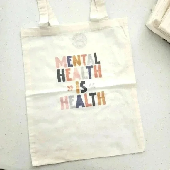 Tote Bag‎ Mental Health Is Health Handmade