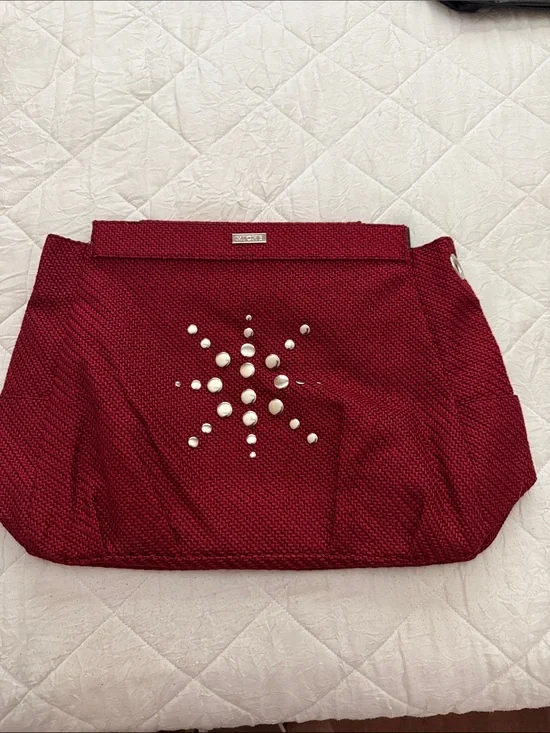 Miche Red Tote with Pearl Star Accent