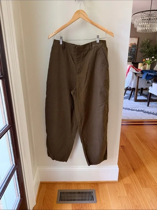Olive Green Casual Pants