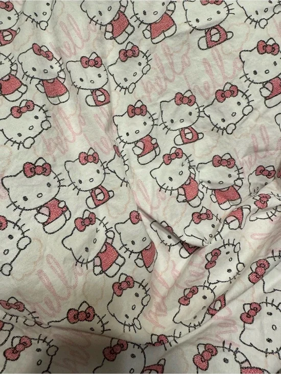 Pottery Barn Teen White and Pink Hello Kitty Cotton Bedding