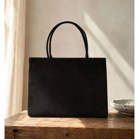 Rare Couture Tanner Krolle Black Suede Tote Bag – Icon of British Luxury Handbag