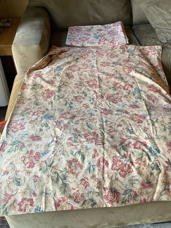 Ralph Lauren HIGHGATE WOODS Floral 2x Twin Flat Sheets - Vintage, Rare
