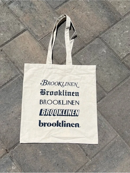 BROOKLINEN BROOKLYN ECO TOTE BAG Canvas Fabric Shoulder Bag New NYC NY NEW