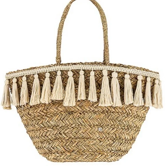 NWT Florabella Wilmington Tote, Natural & Ivory