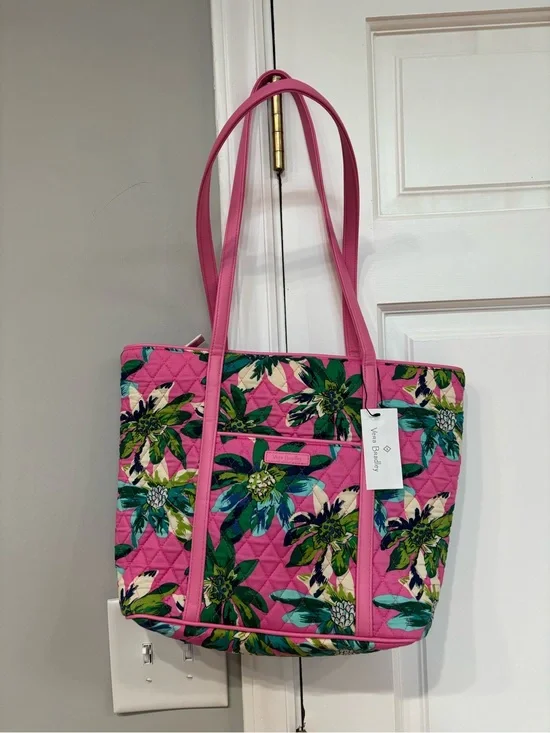 Vera Bradley Magenta Pink Floral Quilted Tote