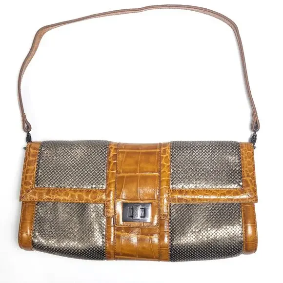 Whiting & Davis Clutch Bag Size OS Silver Y2K Mobwife Vintage Archive