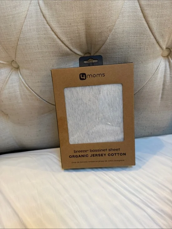 4moms Breeze Organic Jersey Cotton Bassinet Sheet - Heather Gray