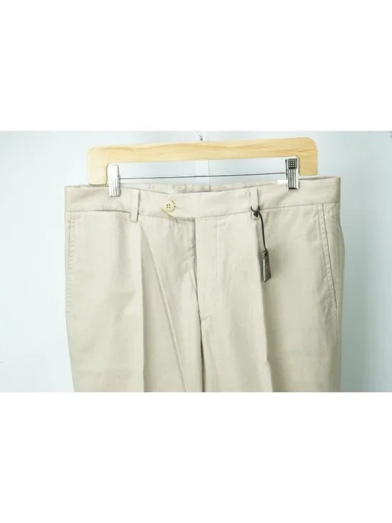 Corneliani ID Beige Twill Cotton Chino Dress Pants Sz 48R EU BRAND NEW