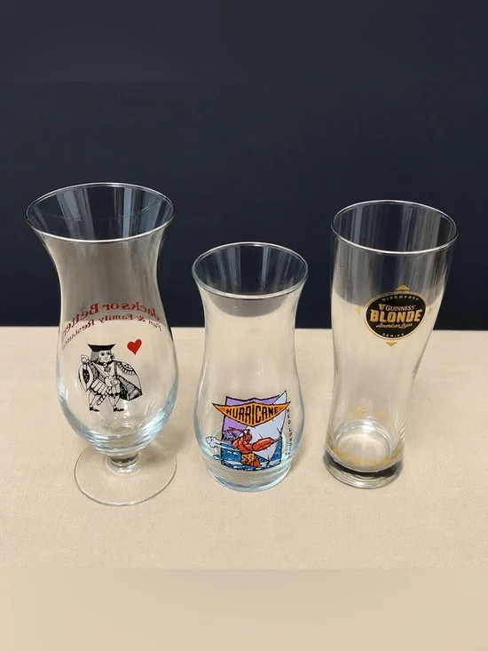 🔍Vintage Beer & Restaurant Glasses (4) Piece Bundle