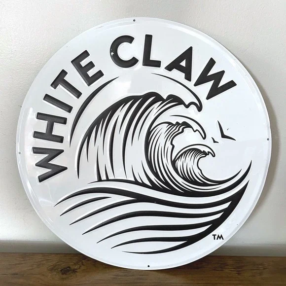 White Claw Metal Tacker Bar Sign 17.5