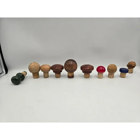 Bottle Stopper Lot of 10  Mixed Good Jack Daniels Wood Cork Ceramic