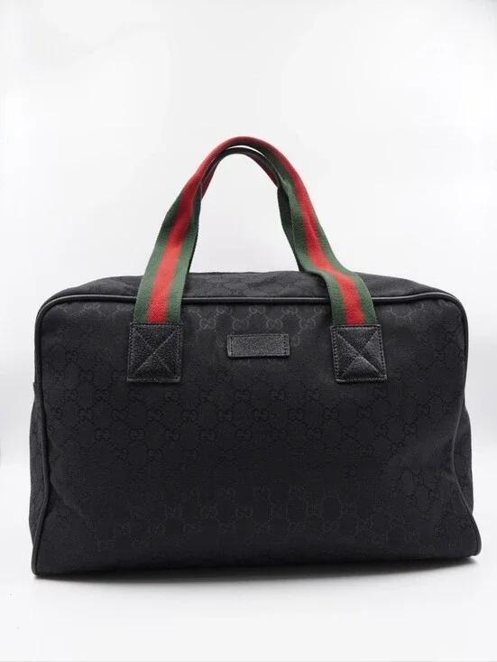 CM20 💗 Gucci GG Canvas Web duffel Bag