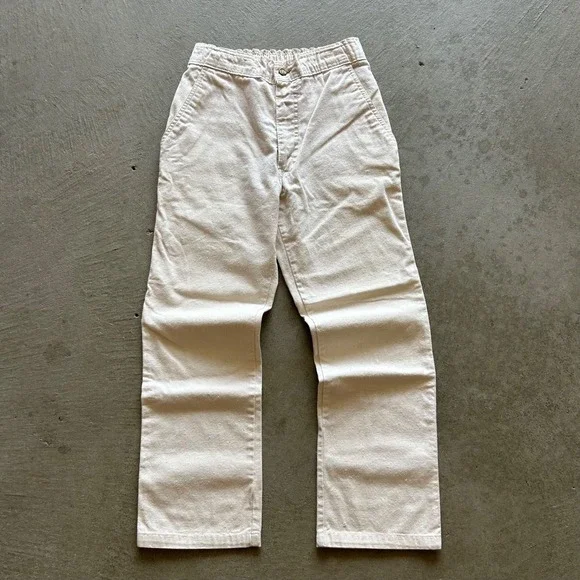 Vintage 80s Levis Canvas Pants Size 26x26 White Tab Straight Leg Talon Zipper