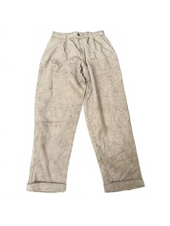Vintage Essential Beige Wide Wale Corduroy Pants Womens 10P 28
