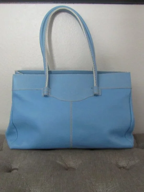 Tod's Powder Blue Leather Tote