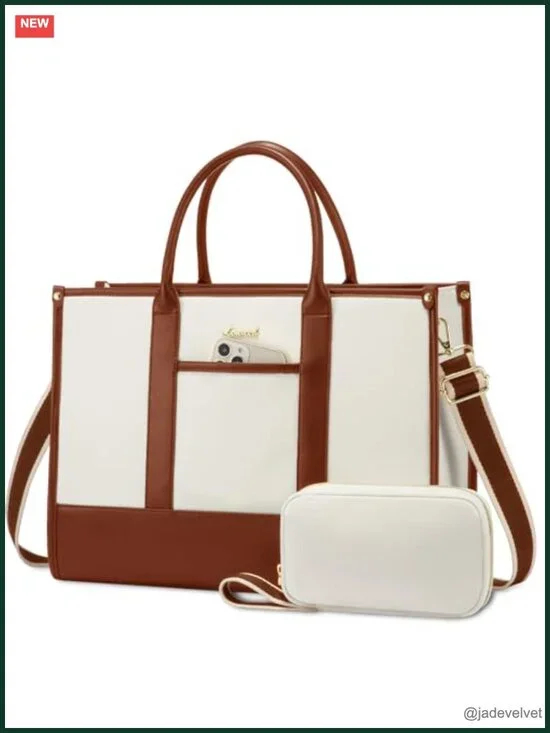 Large Professional Laptop Tote Bag with Padded Compartment for 15.6