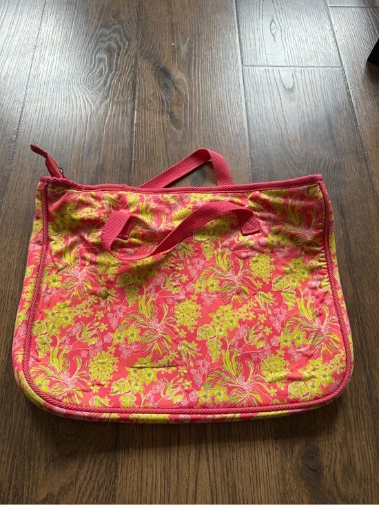 Lilly Pulitzer Pink and Lime Floral Tote