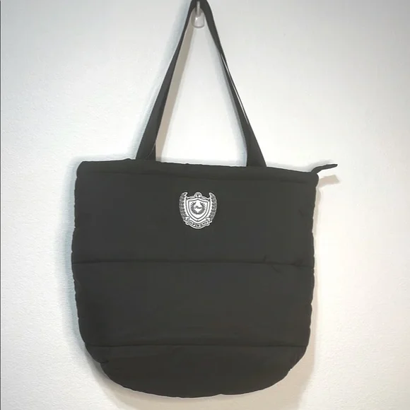 PINK Victoria's Secret Puff Black Tote Bag NWT