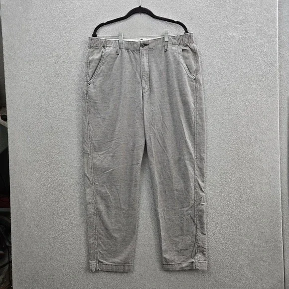 Levi's Men Pants L/G Black Check Chino Button Relaxed Logo