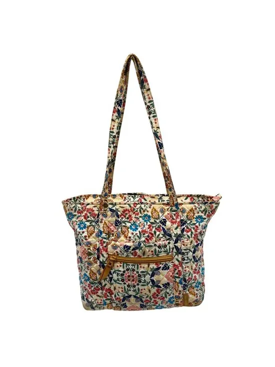 Quilted Cotton Multicolored Fabric Tote Bag