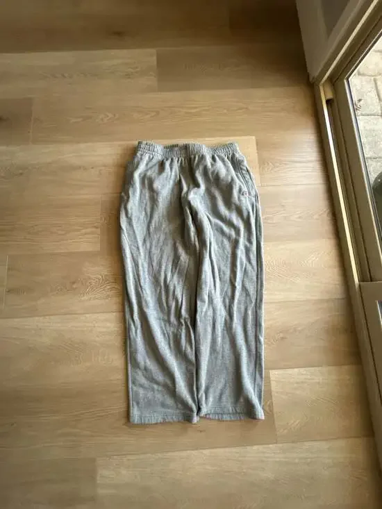 Russell Athletic Heather Gray Wide Leg Open Bottom Sweatpants