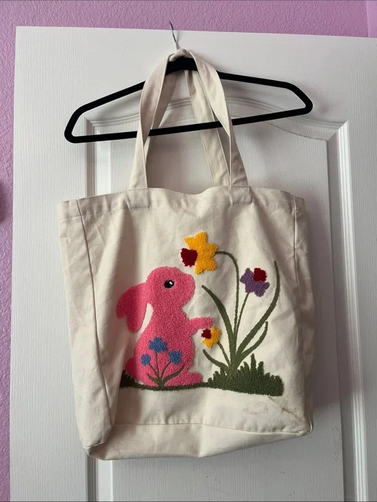 Cute bunny tote bag