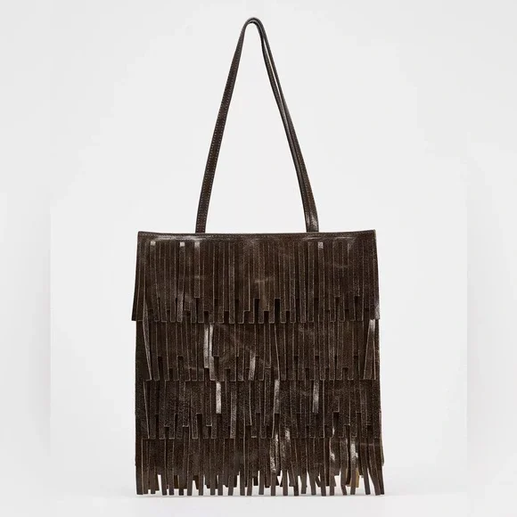 ZARA Fringed Leather Bag