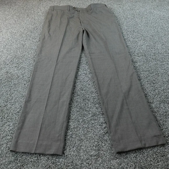 Ralph Lauren Pants Mens 38X32 Gray Slim Fit Chino Dress Slacks Trouser Stretch